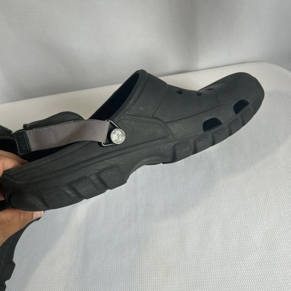 Crocs Classic All-Terrain Clogs Iconic Comfort Black Size Men's 12 M Adjustable